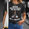 Never Underestimate An Old Guy On A Bicycle Fathers Day T-Shirt Gifts for Her