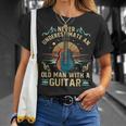 Never Underestimate An Old Man With A Guitar Acoustic Player T-Shirt Gifts for Her