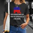 Never Underestimate The Power Of Stupid Republican People T-Shirt Gifts for Her