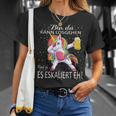 With Unicorn Bin Da Kann Losgehen Und Ja Es Escaliert Eh T-Shirt Geschenke für Sie