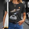 Universo Espacio Motivo Planeta Sistema Solar Sol Galaxia Camiseta unisex Regalos para ella