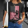 Usa American Flag Baseball Red White Blue 4Th Of July Top T-Shirt Gifts for Her
