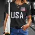 Usa Flag Boxing Cool Boxer Training Equipment Women T-Shirt Gifts for Her