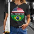 Usa Flag Brazil Heritage Dna T-Shirt Gifts for Her