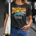 Utah Retro Mountains & Sun Eighties Style Vintage T-Shirt Gifts for Her