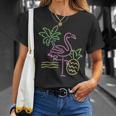 Vacation Palms Pineapple Travel Flamingo T-Shirt Gifts for Her
