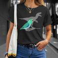 Velociraptor Turquoise Parrotlet Dinosaur Parrot Birb Memes T-Shirt Gifts for Her