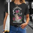 Veritas Aequitas Cross Roses Praying Hands Pray God T-Shirt Gifts for Her