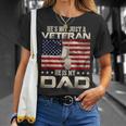 Veteran He Is My Dad American Flag Veterans Day T-Shirt Gifts for Her