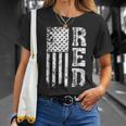 Veteran Remember Everyone Deployed Red Friday Military T-Shirt Gifts for Her