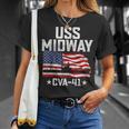 Veterans Day Uss Midway Cva-41 Armed Forces Soldiers Army T-Shirt Gifts for Her