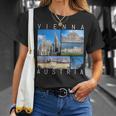 Vienna Austria Souvenir Vienna Famous Landmarks T-Shirt Geschenke für Sie