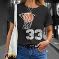 Vintage Basketball Jersey Number 33 Player Number T-Shirt Gifts for Her