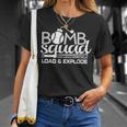 Vintage Bomb Squad Dinger Home Run Baseball Softball Hitting T-Shirt Gifts for Her