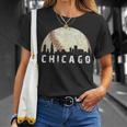 Vintage Chicago Skyline City Baseball Met At Gameday T-Shirt Gifts for Her