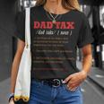 Vintage Dad Tax Definition Father's Day T-Shirt Gifts for Her