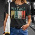 Vintage Guitar Player Retro Guitarist Musician T-Shirt Gifts for Her