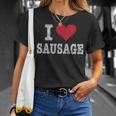Vintage I Love Sausage Trendy T-Shirt Gifts for Her