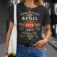 Vintage Made In April 1974 50Th Birthday 50 Year Old T-Shirt Gifts for Her
