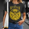 Vintage Michigan Lacrosse Distressed Lax T-Shirt Gifts for Her