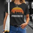 Vintage Phoenix Arizona Cityscape Retro Graphic T-Shirt Gifts for Her