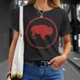 Vintage Retro Bison American Buffalo Simple Minimalist T-Shirt Gifts for Her