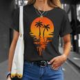 Vintage Retro Style Palm Tree T-Shirt Gifts for Her