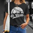 Vintage St Louis Skyline Game Day Retro Baseball T-Shirt Gifts for Her