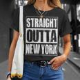 Vintage Straight Outta New York City T-Shirt Gifts for Her