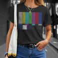 Vintage Tv Test Pattern Color Bars T-Shirt Gifts for Her