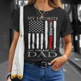 Vintage Usa Flag Fathers Day Dad From Daughter Nurse T-Shirt Gifts for Her