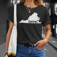 Virginia Love Hometown State Pride T-Shirt Gifts for Her