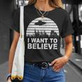 I Want To Believe I Aliens Ufo Roswell Alien T-Shirt Geschenke für Sie