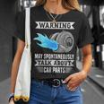 Warning May Spontaneously Talk About Car Parts T-Shirt Gifts for Her