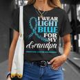 I Wear Light Blue For My Grandpa Prostate Cancer Awareness T-Shirt Gifts for Her