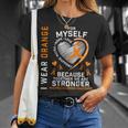 I Wear Orange Myself Me Self Ms Awareness Multiple Sclerosis T-Shirt Gifts for Her