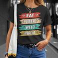 Welder Distressed Eat Sleep Weld Repeat Welding T-Shirt Gifts for Her