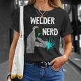 Welding Nerd Welder Helmet Weld Metal Workers Slworkers T-Shirt Gifts for Her