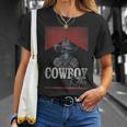 Western Cowboy Killer Cowboy Skeleton Hat And Scarf T-Shirt Gifts for Her