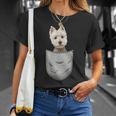 Westie Highland Terrier Pocket For Dog Owner T-Shirt Geschenke für Sie