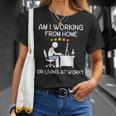 Wfh Am I Working From Home Or Living At Work Wfh T-Shirt Gifts for Her