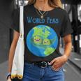 World Peas Peace Give Peas A ChanceEarth Day T-Shirt Gifts for Her