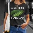 World PeasPeace Give Peas A ChanceEarth Day T-Shirt Gifts for Her