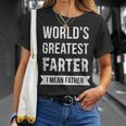 World's Greatest Farter I Mean Father Dad Vintage Look T-Shirt Gifts for Her