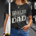 World's Okayest Dad Fathers Day Vintage Graphic T-Shirt Gifts for Her