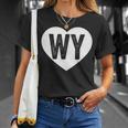 Wyoming Heart Hometown State Pride Western Love T-Shirt Gifts for Her