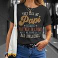 They Call Me Papi Father's Day Papi T-Shirt Gifts for Her