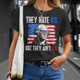 They Hate Us Cuz They Ain't Us Usa American Flag 4Th Of July T-Shirt Gifts for Her