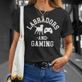 Yellow Black Chocolate Lab Mom Dad And Gaming Labrador T-Shirt Gifts for Her