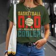 Basketball Dad Present Daddy Father's Day Birthday Christmas T-Shirt Gifts for Her